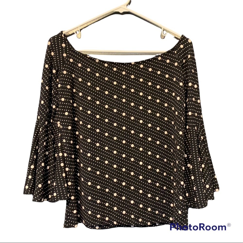 ✨ 50% Off Flash Sale ✨ Fighting Eel Bell Sleeve Polka Dot Blouse